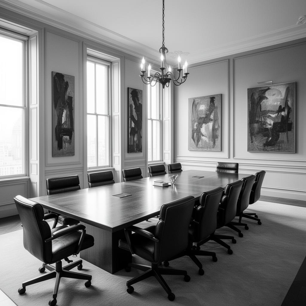 Eleganter Besprechungsraum in der Kanzlei Marek